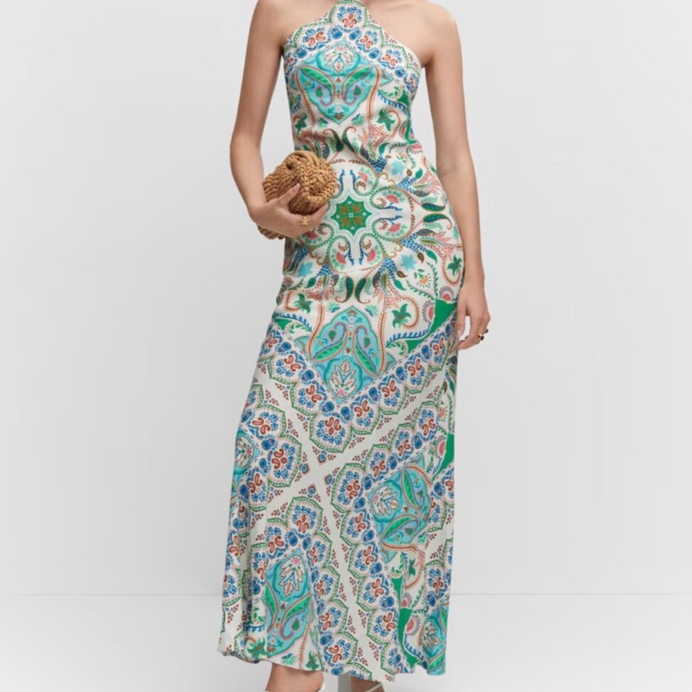 Mango halter neck maxi- like new
